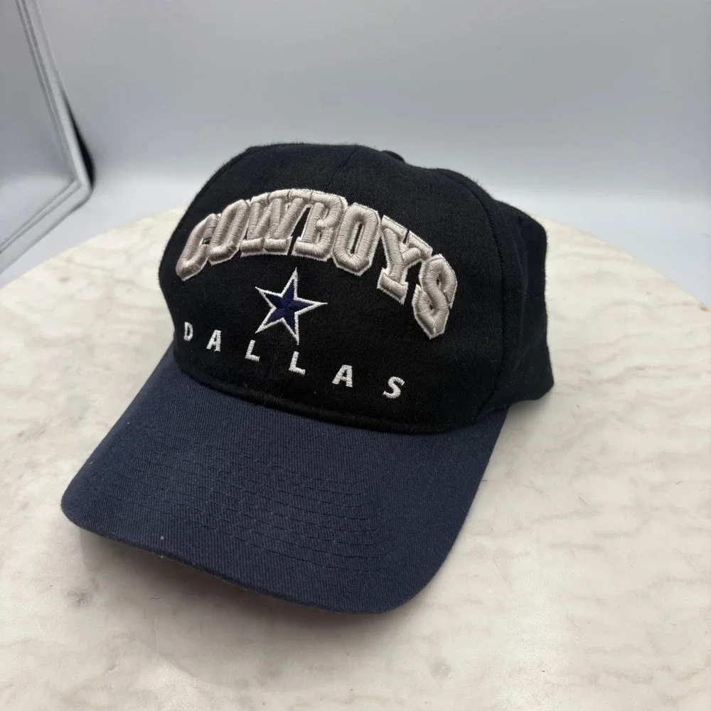Dallas Cowboys NFL‎ Snapback Hat Black Navy Blue Embroidered Drew Pearson FLAW